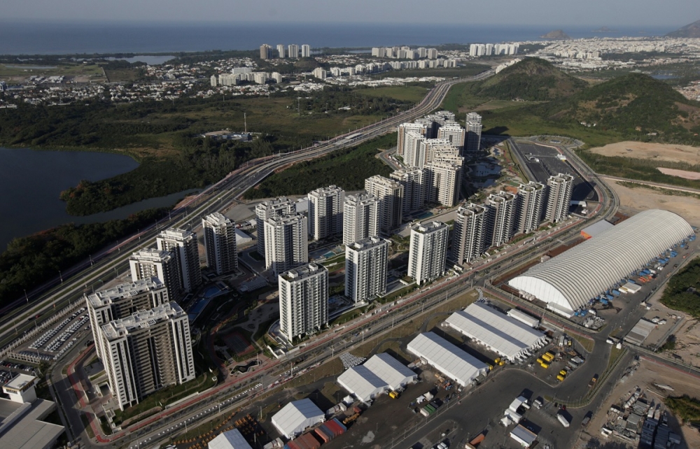 巴西里約熱內盧選手村建築鳥瞰。（湯森路透）