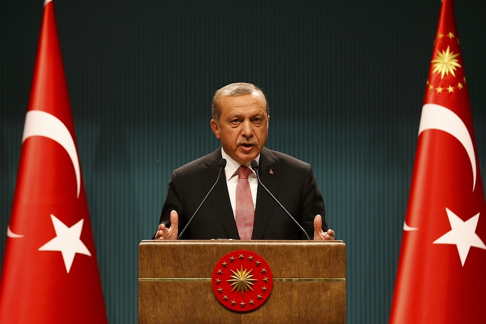 土耳其總統艾爾多安宣布實施3個月的緊急狀態（湯森路透）