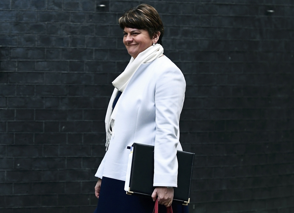 北愛爾蘭首席部長、民主統一黨黨魁佛斯特（Arlene Foster）。 （湯森路透）