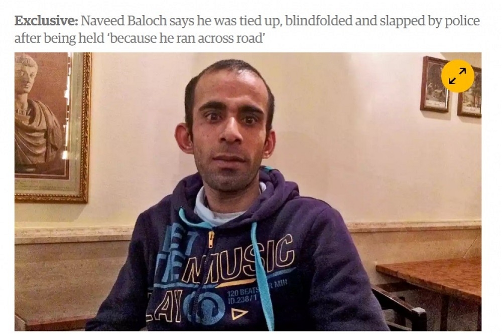 警方誤認巴基斯坦男子巴羅奇為柏林耶誕市集恐攻嫌犯，巴羅奇事後接受《衛報》專訪。（翻攝自《衛報》官網）