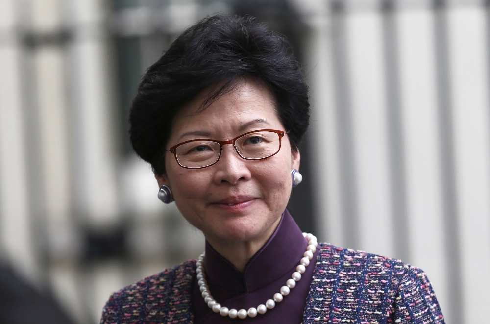 香港政務司司長林鄭月娥辭職準備參加特首選舉。（湯森路透）