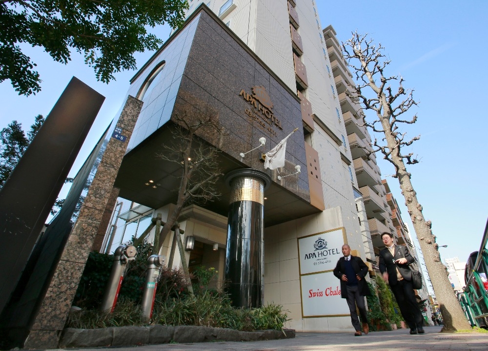 日本東京的APA飯店。（美聯社）