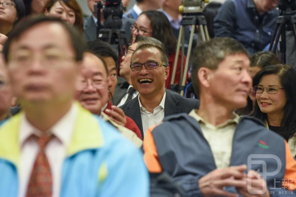 前交通部長葉匡時20日出席郝龍斌競選辦公室茶會，表示不會出選國民黨主席。（攝影：葉信菉）
