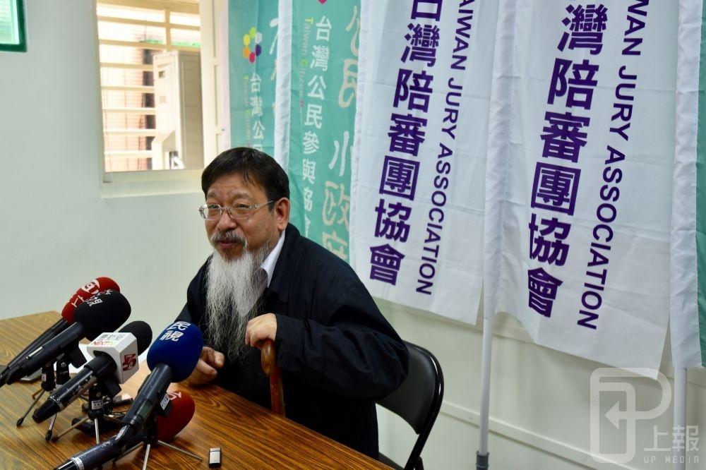 張靜與台灣陪審團協會3月1日舉行「道歉記者會」，張靜表示：「要向這90%到95%盡忠職守清廉自持的司法官們道歉。」（攝影：李昆翰）