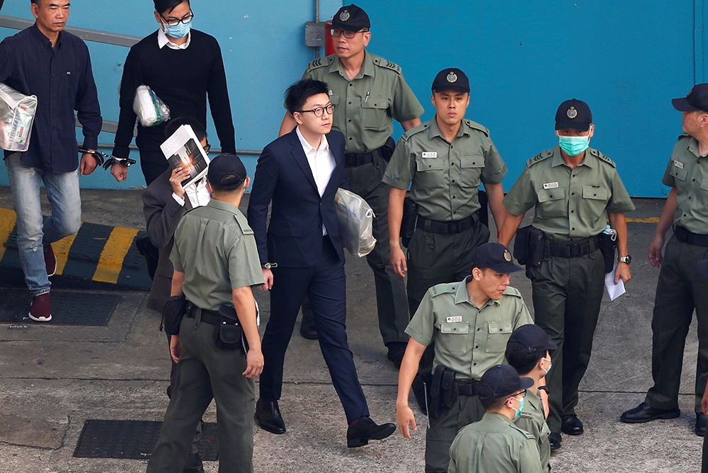 香港「自決派」領袖梁天琦被裁定暴動罪成判監6年。（湯森路透）