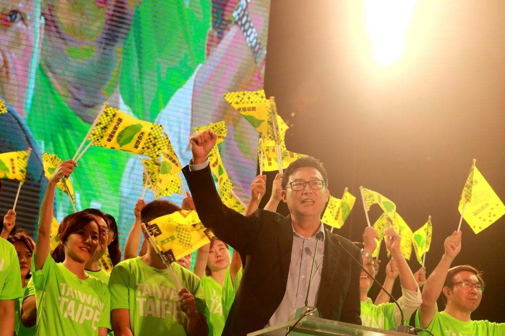 替民進黨出戰台北市長大選的姚文智，23日晚間將在中央黨部前舉辦首場大型造勢晚會。（攝影：李隆揆）