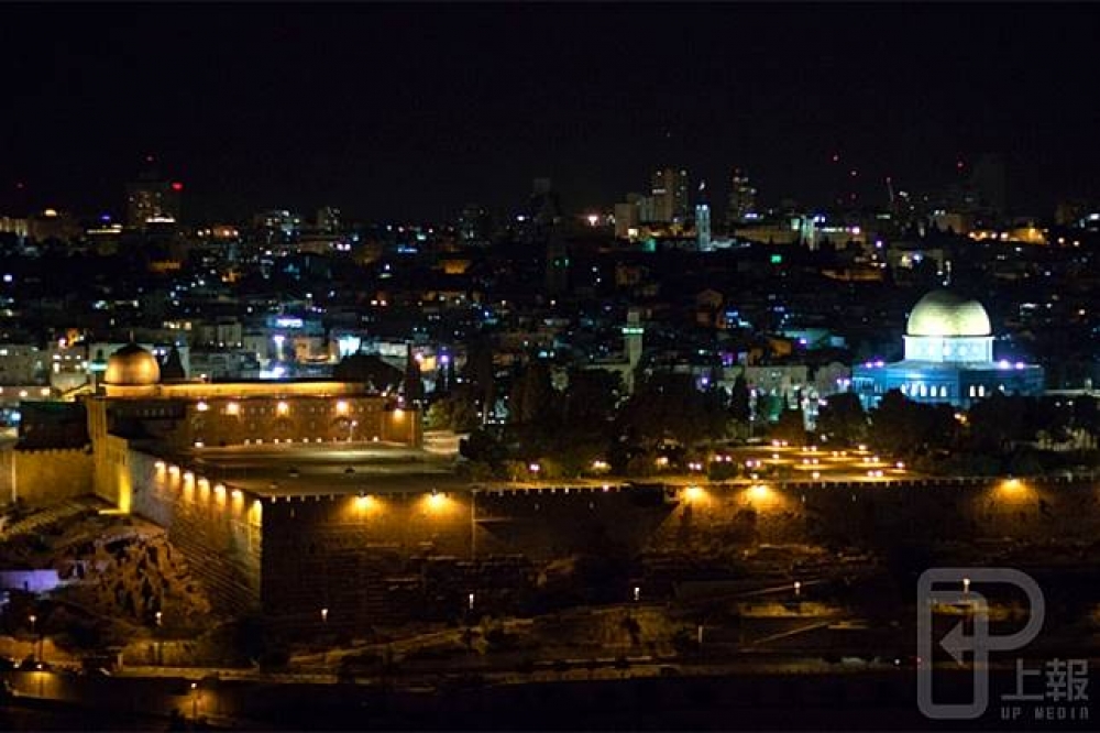 由耶城橄欖山（Mount of Olives）俯瞰舊城全景。（攝影：李隆揆）