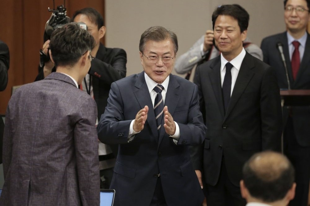 為準備12日的川金會，南韓總統文在寅決定8日先對13日的地方大選投票。（湯森路透）