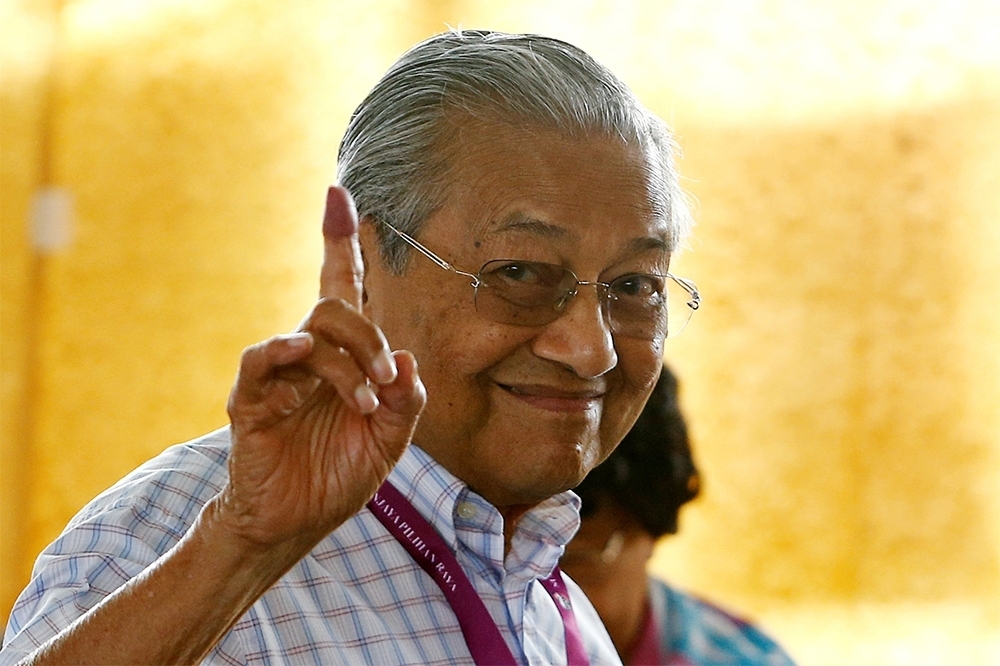 馬來西亞總理馬哈迪（Mahathir Mohamad）。（湯森路透）