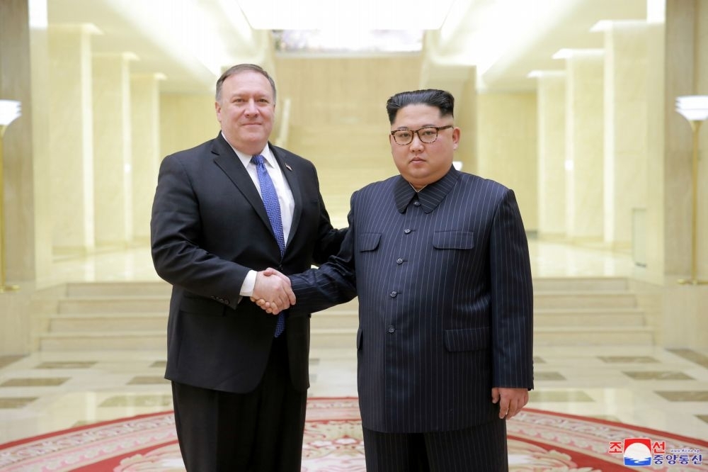 美國國務卿蓬佩奧秘訪北韓與金正恩討論6月川金會等事宜。（湯森路透）