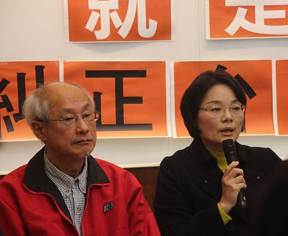 陳翠蓮（右，張凱婷攝）首度打破沉默，在臉書上公布自己拒任促轉委員真正原因。