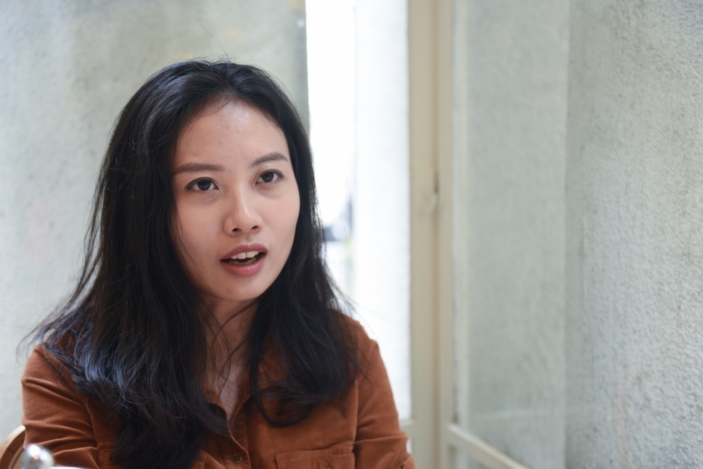 來自中國的趙思樂在台灣出了一本《她們的征途》，年僅27歲的她，將中國1989年後至今的血淚民主運動史寫得絲絲入扣。（攝影：葉信菉）