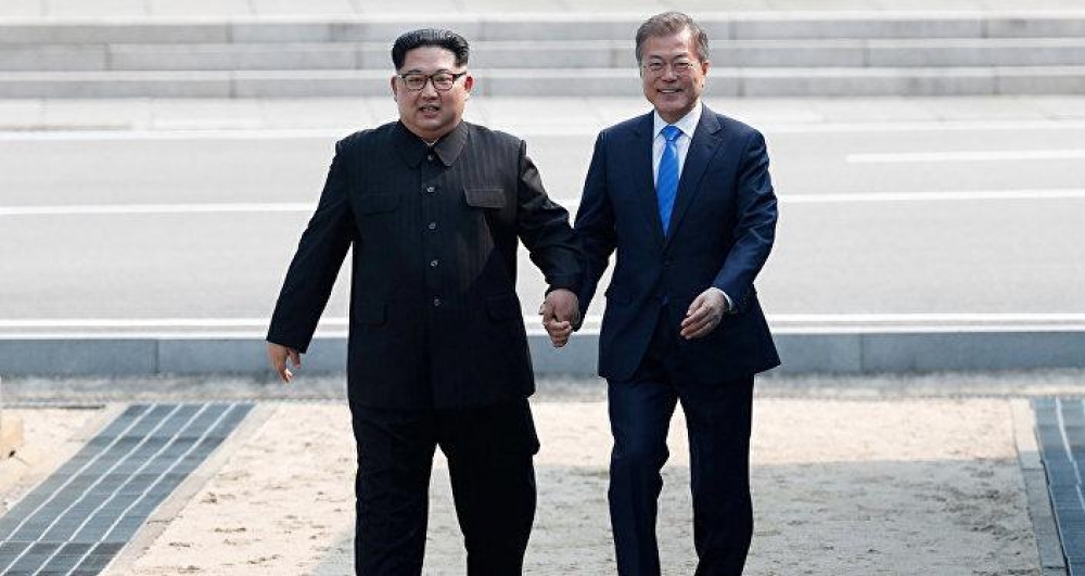 南北韓問題，不是南北會談或金正恩與文在寅說了算，接下來川普與金正恩會談才是重頭戲。（美聯社）
