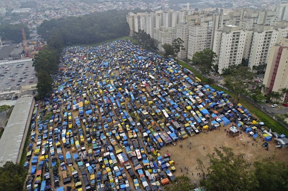 無法負擔租金的無業者或勞工聚集在聖保羅最大的貧民「占領地」。（美聯社）