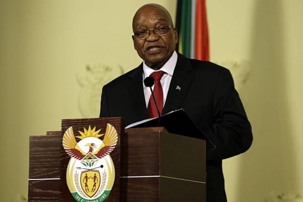 南非總統祖馬宣布辭職。（美聯社）