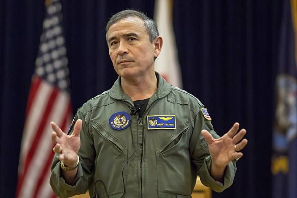 美國太平洋司令部司令哈里斯（Harry Harris）。（翻攝自Yokota Air Base）