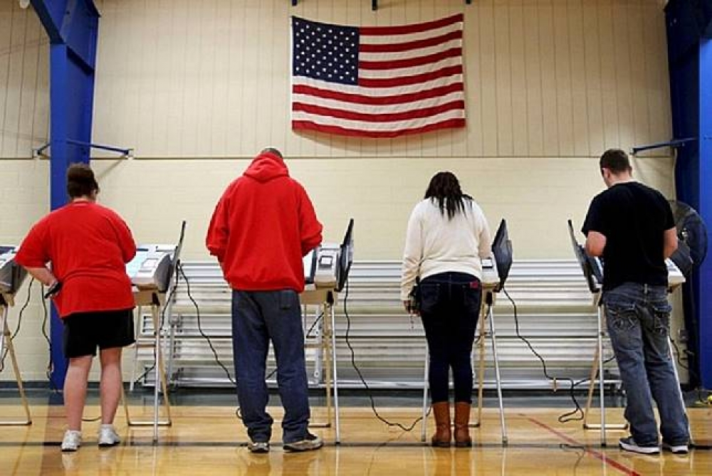 2016年美國總統大選，俄亥俄州選民前往投票。（湯森路透）