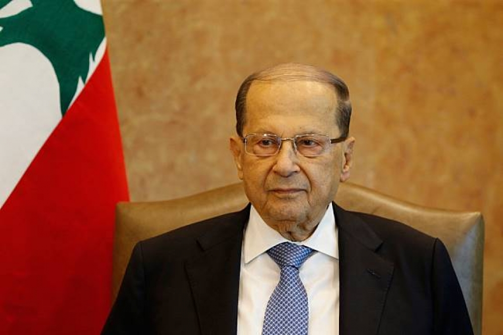 黎巴嫩總統奧恩。（湯森路透）