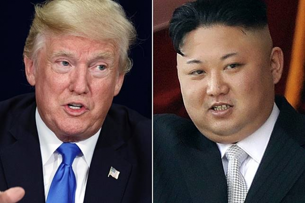 美國總統川普與北韓領導人金正恩，近日頻頻互相放話、隔空交火。（美聯社）