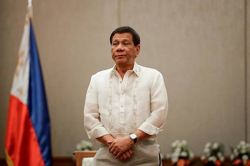 菲律賓總統杜特蒂指控台灣的竹聯幫涉及菲律賓毒品交易。（湯森路透）