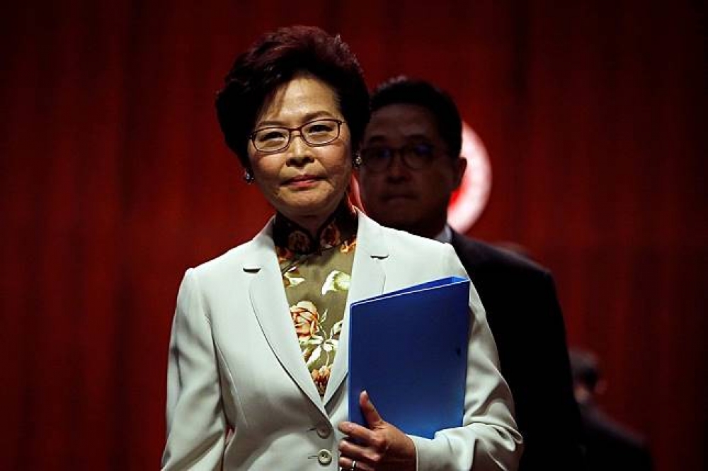 林鄭施政報告的「高民望」，是對香港追求民主歷程的一次小試煉。（湯森路透）