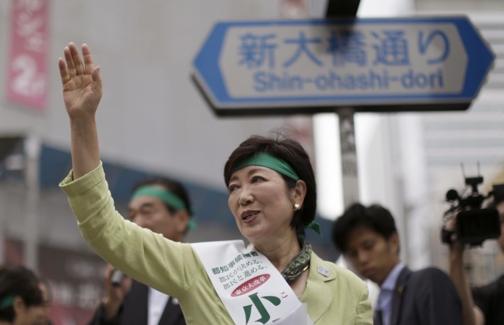 東京都知事選舉力壓自民黨的小池百合子，宣布組成以自己為首的新政黨「希望之黨」。 （美聯社）
