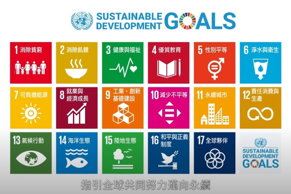 大同世界正是聯合國SDGs指標的最高理想。（翻攝自聯合國網站）