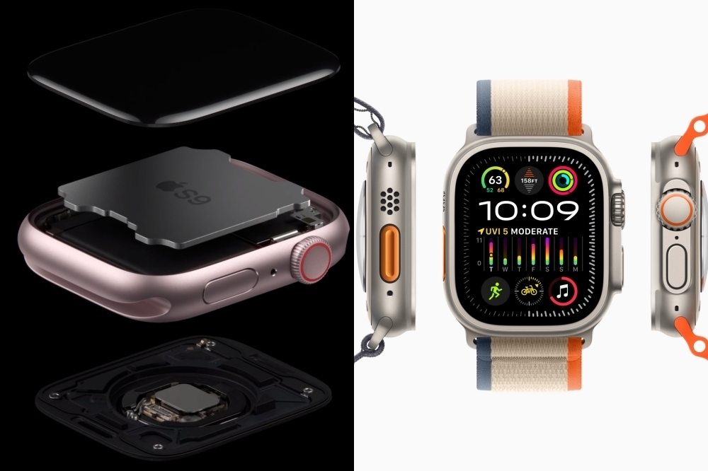 蘋果日前推出的Apple Watch Series 9還有Ultra 2智慧手錶，因為測血氧專利而被禁售。（取自蘋果網站）