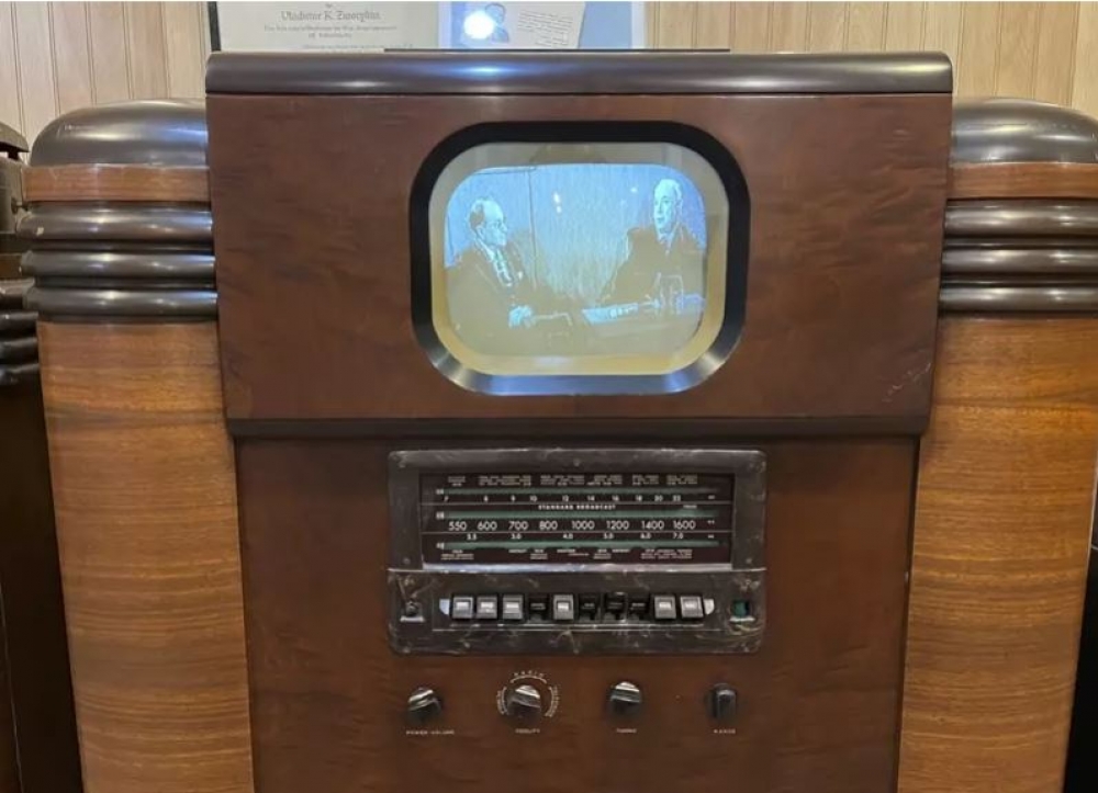 電視博物館收藏的一台在1939年紐約世界博覽會上亮相的電視。（美聯社）