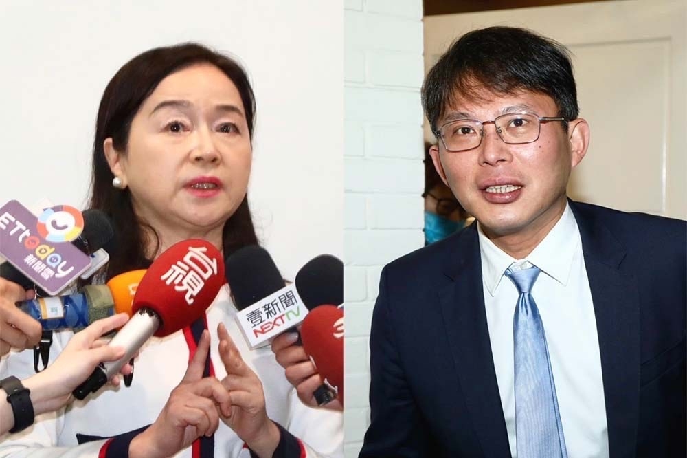周玉蔻（左）去年指控黃國昌（右）「在教室硬上女學生」，台北地院今判周賠償30萬元並刪文。（合成畫面／王侑聖攝）