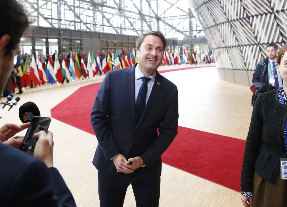 盧森堡首相貝特9日於布魯塞爾參加歐盟峰會。（湯森路透）
