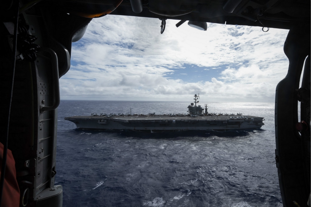 美軍史坦尼斯號核動力航空母艦抵達菲律賓海。（圖片取自美國海軍）