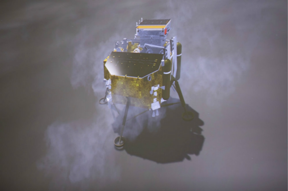 中國嫦娥四號探測器3日成功登陸月球背面。（美聯社）