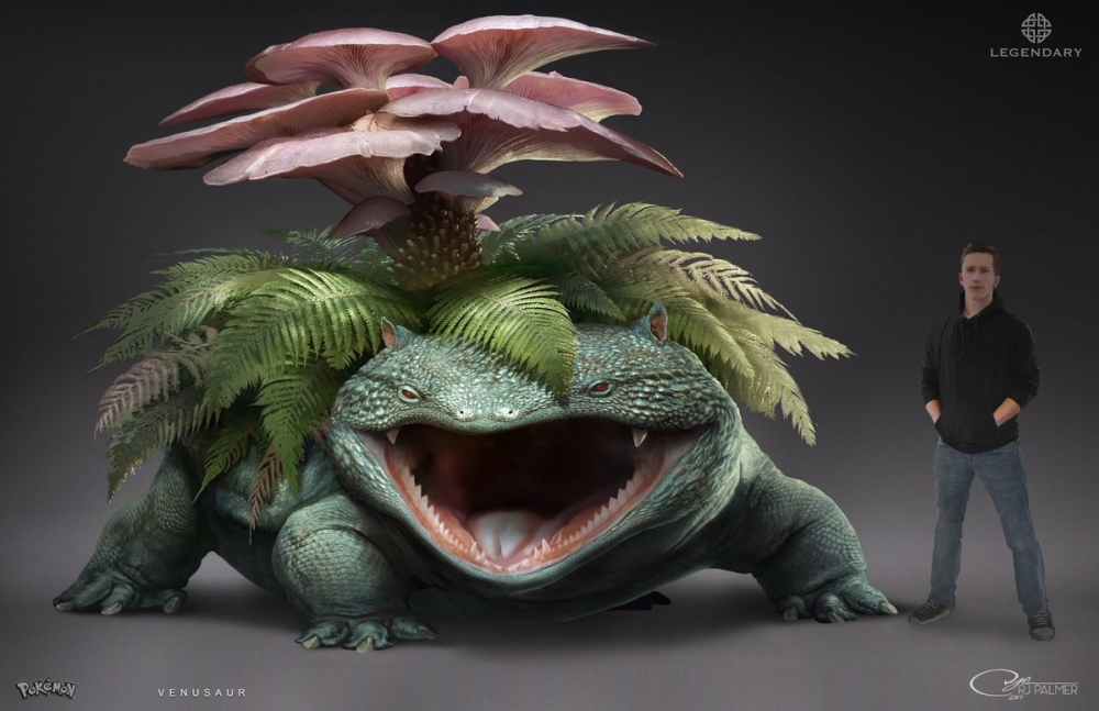 《名偵探皮卡丘》藝術設計師 arvalis 公開電影中妙蛙花的形象原型。