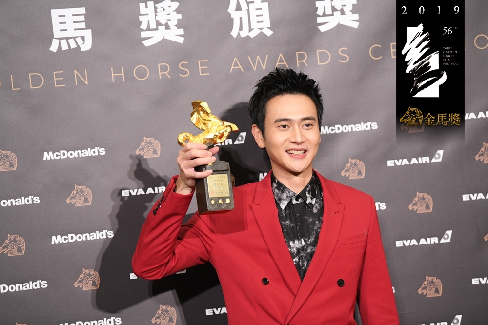 劉冠廷以《陽光普照》獲得第56屆金馬獎最佳男配角（李昆翰攝）