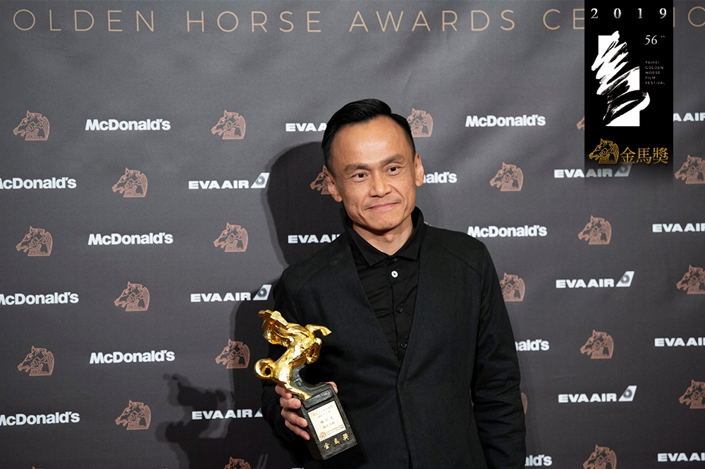 陳以文以《陽光普照》獲得第56屆金馬獎最佳男主角（李昆翰攝）
