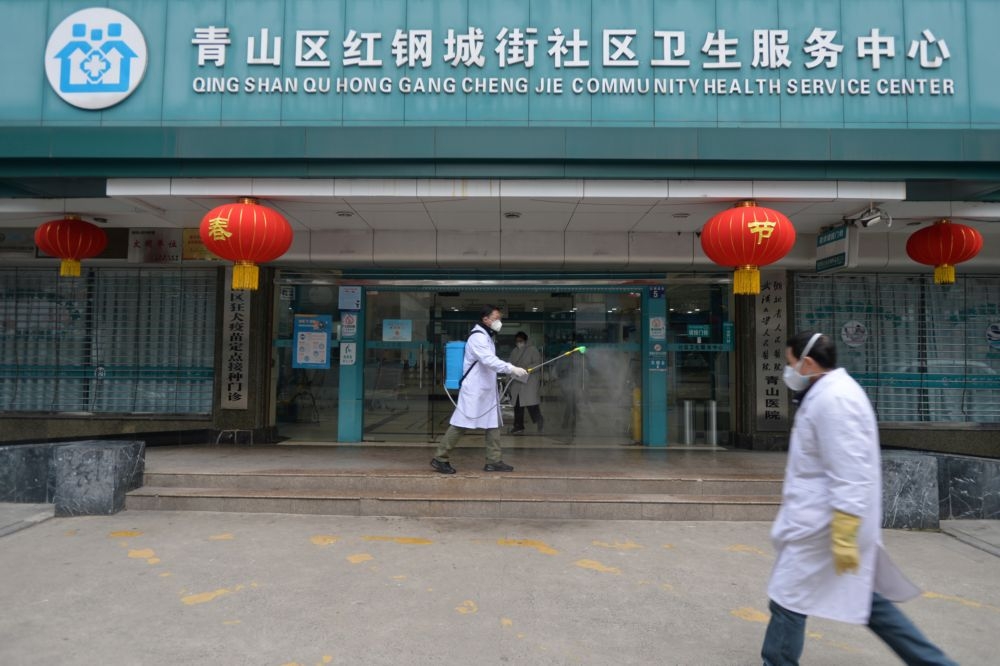中國湖北省武漢市青山區的衛生中心。（湯森路透）