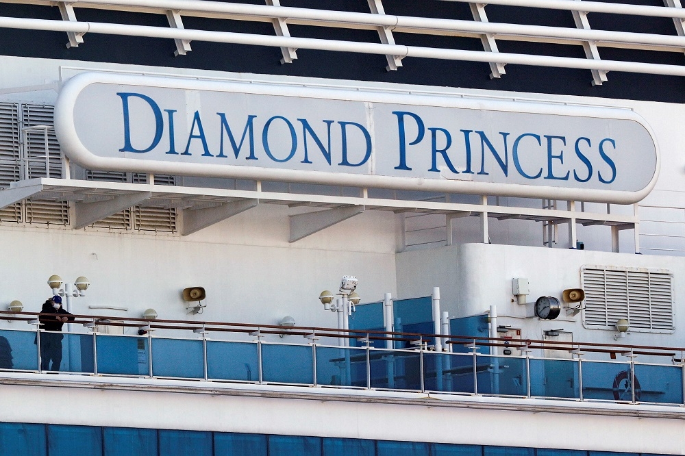郵輪「鑽石公主號」母公司市值蒸發66億美元。（湯森路透）