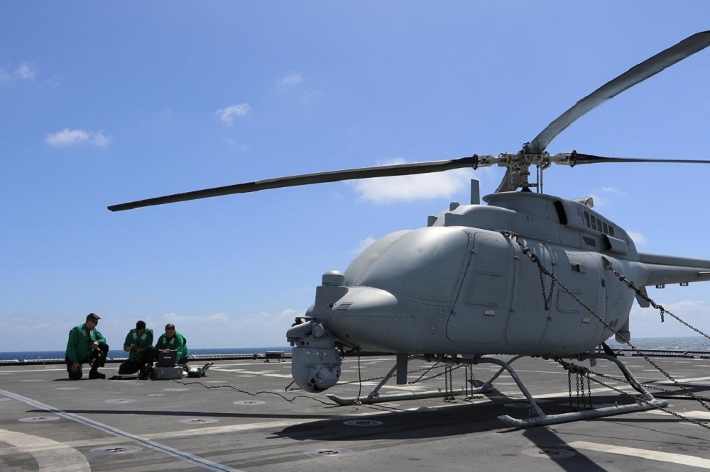 在預算資源有限下，後勤考量MH-60R反潛直升機功能多用途，最後捨棄MQ-8無人機（圖）。（(取自DVIDS網站）
