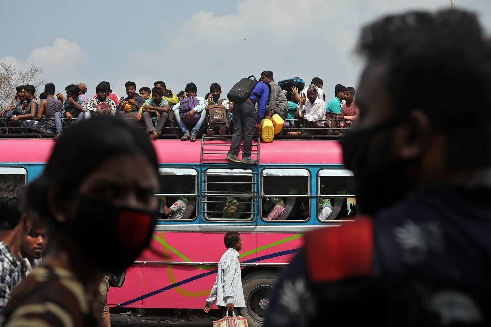 印度總理莫迪祭出全國禁足令，以防武漢肺炎進一步在境內擴散。（湯森路透）