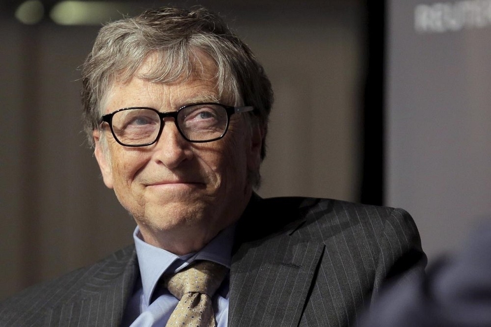  微軟（Microsoft）創辦人比爾．蓋茲（Bill Gates）5日接受外媒專訪，他讚揚台灣是對抗武漢肺炎的防疫榜樣。（湯森路透）