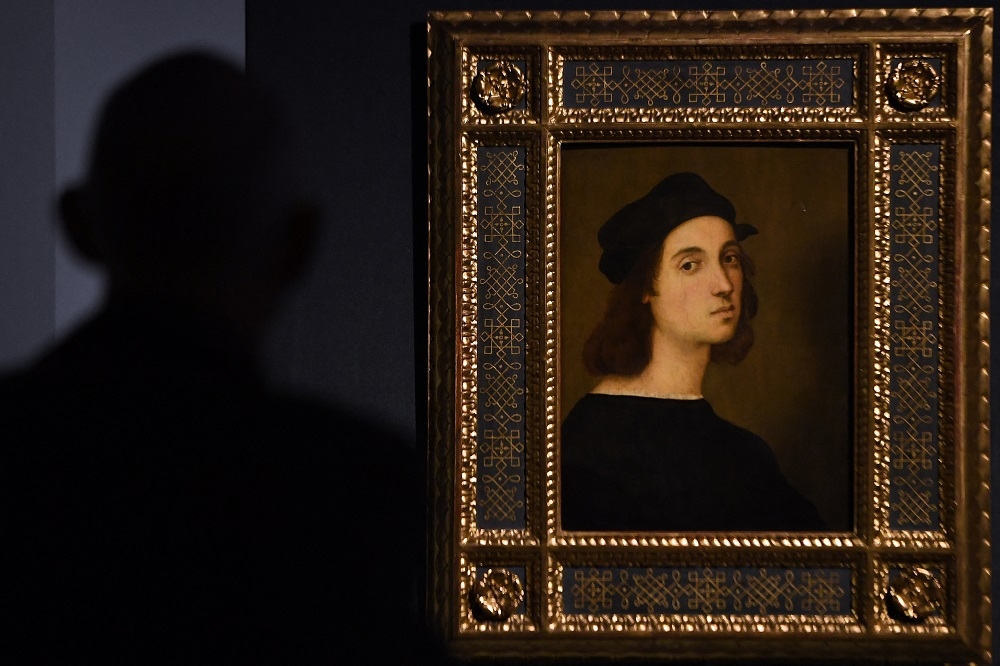 2020年是「文藝復興三傑」之一的拉斐爾逝世滿500周年，圖為他的自畫像。（湯森路透）