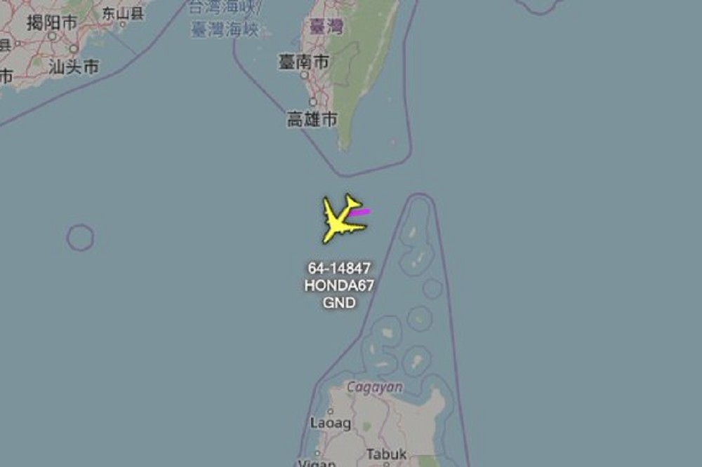 Aircraft Spots8日披露，一架美軍RC-135U電子偵察機於台灣周邊飛行。（取自「飛機守望」Aircraft Spots推特）