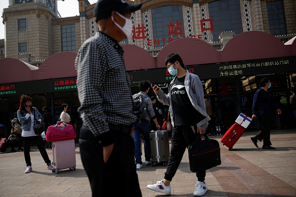 中國疫情未止，但民眾在五一假期出遊已蠢蠢欲動。（湯森路透）