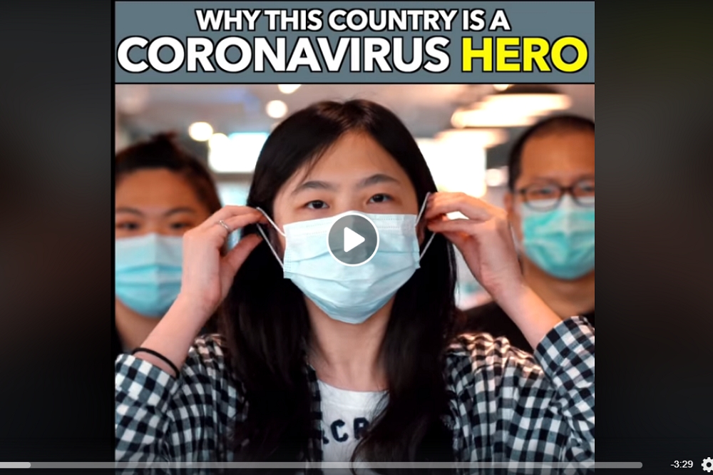 視頻博客作者Nuseir Yassin，2日推出台灣為何能成為防疫英雄的影片。（取自Nas Daily Corporation影片）

