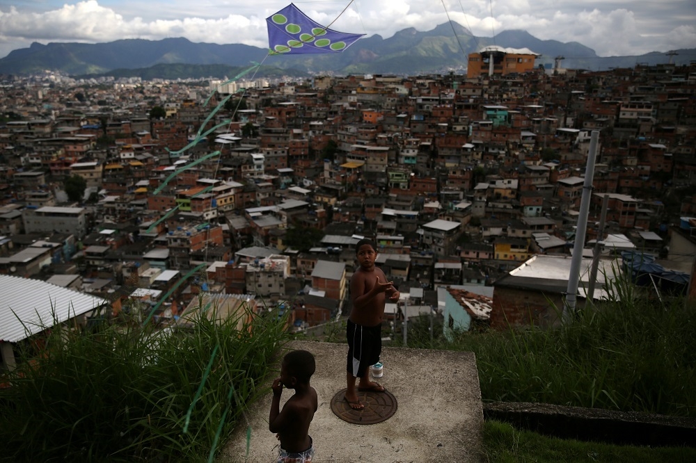 巴西里約熱內盧州的貧民窟阿萊茂住宅區。（湯森路透）