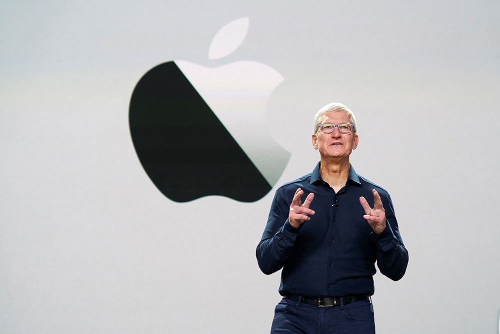 蘋果CEO庫克的合約將在10年到期。（湯森路透）