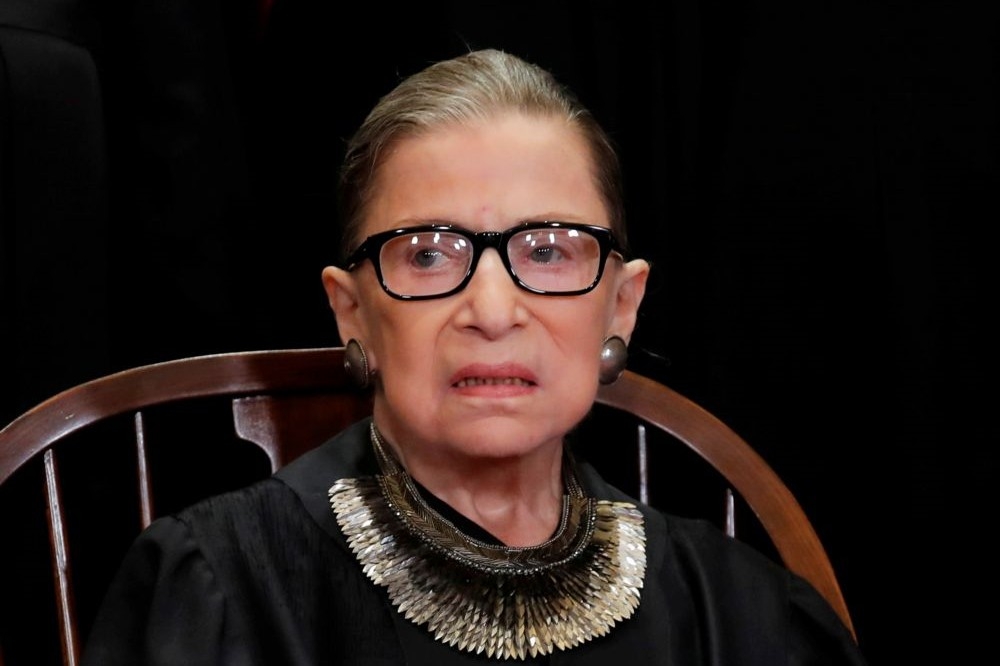 現年87歲的美國最高法院大法官金斯堡（Ruth Bader Ginsburg）14日證實入院。（資料照，湯森路透）