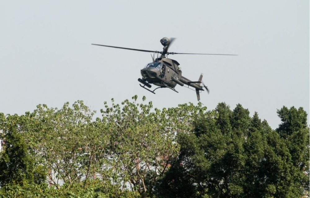 OH-58D戰搜直升機再度傳出墜毀意外，不但造成兩名飛官當場殉職，更讓軍方與家屬悲痛萬分。（資料照片）