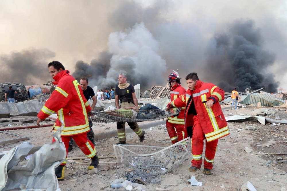 黎巴嫩首都貝魯特發生嚴重爆炸，死傷慘重。（湯森路透）